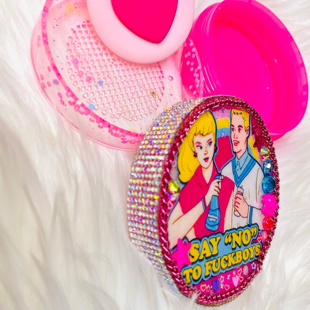 Barbie powder puff case